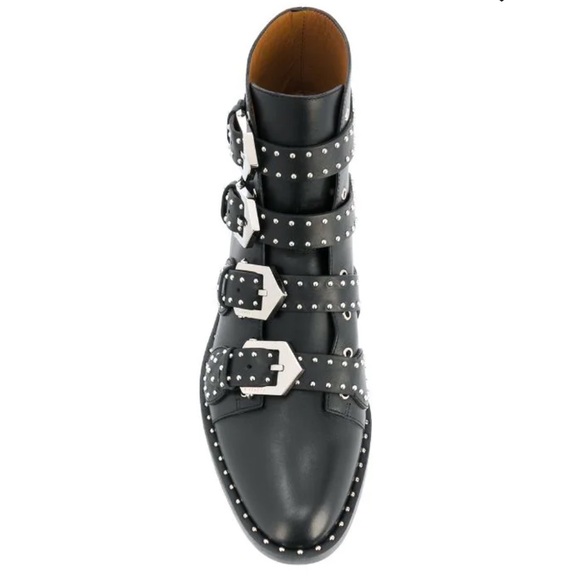 Givency Black Leather Buckle Moto Boots Size 41 EUR Size 11 US - Picture 4 of 10